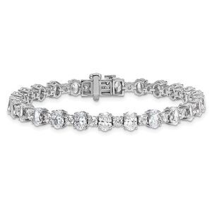 11.00 Carat (ctw VS2-SI1, G) Lab-Grown Diamond Bracelet in 14K White Gold